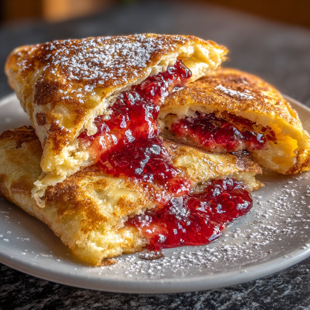 Pfannkuchen mit Marmelade