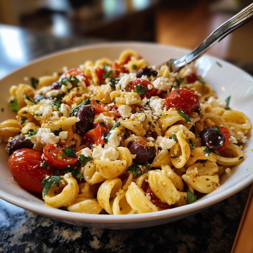 Mediterraner Nudelsalat Leicht