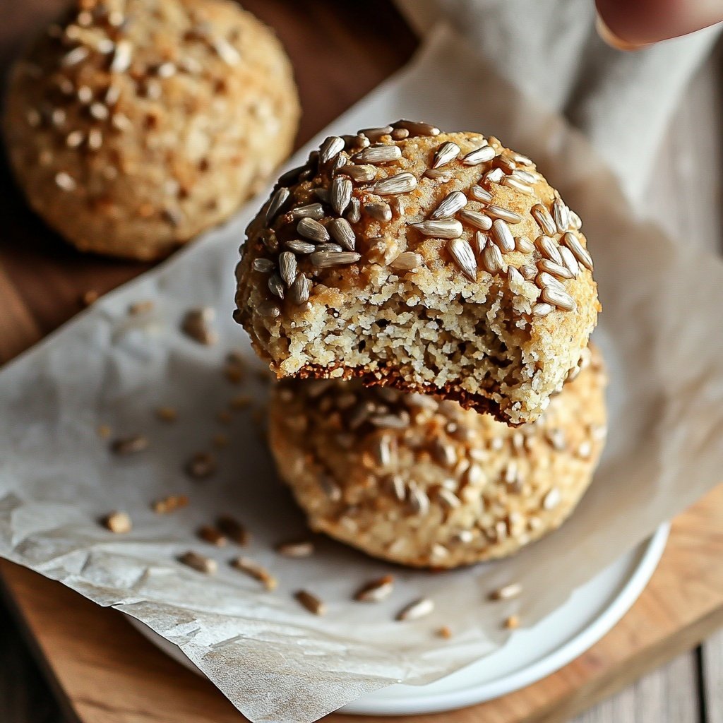 Protein Bällchen mit Sonnenblumenkernen