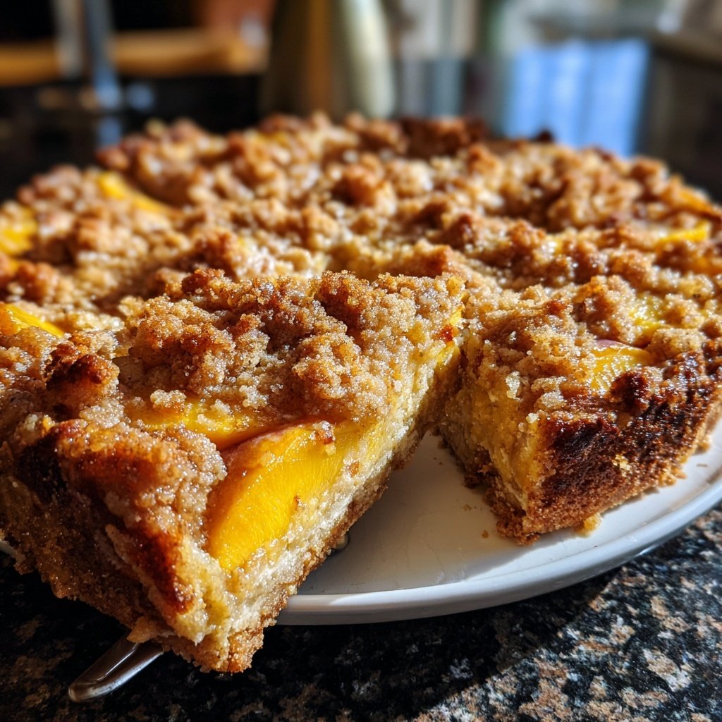Streuselkuchen Mit Pfirsich