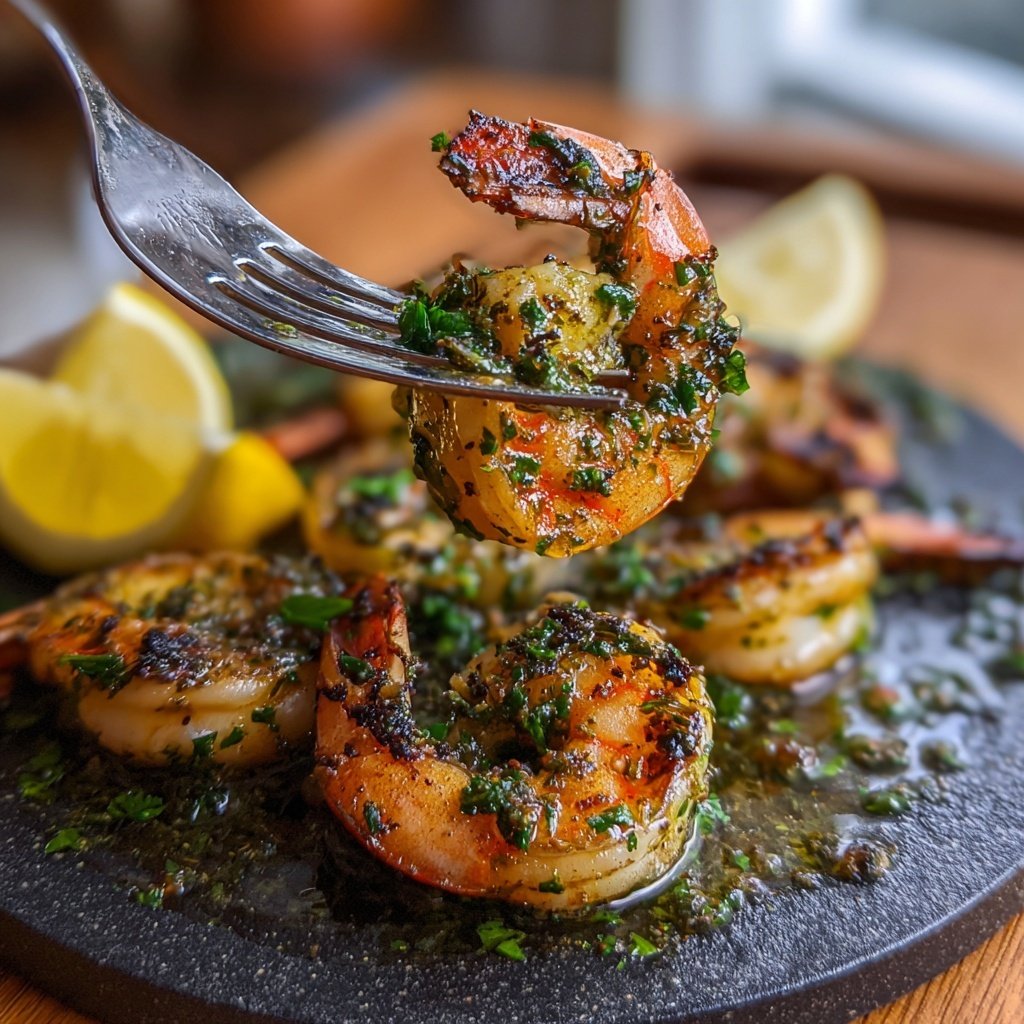 Gegrillte Garnelen Mit Kräuteröl